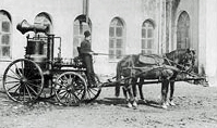 horse and cart and steam apparatus